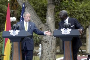 Bush - Kufuor in bilateral talks