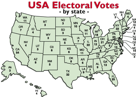 electoral college vote map