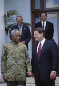 United States Vice President Al Gore meets with Mandela.